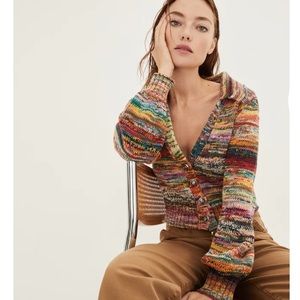 Veronica Beard NWT DAMARIS SPACE-DYED CARDIGAN
